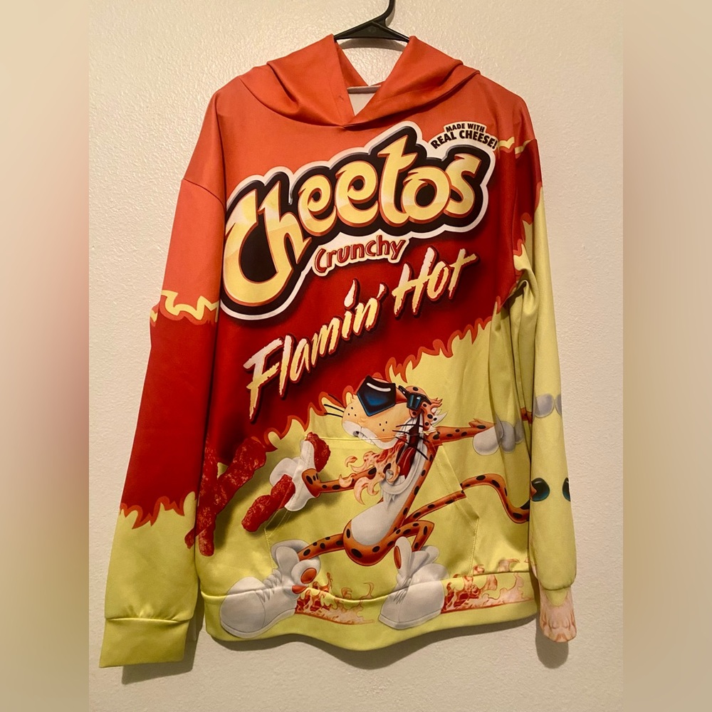Cheetos flamin hot hoodie size Large